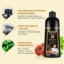 Shampoo Black  Hair Color  500ml 3 em  1